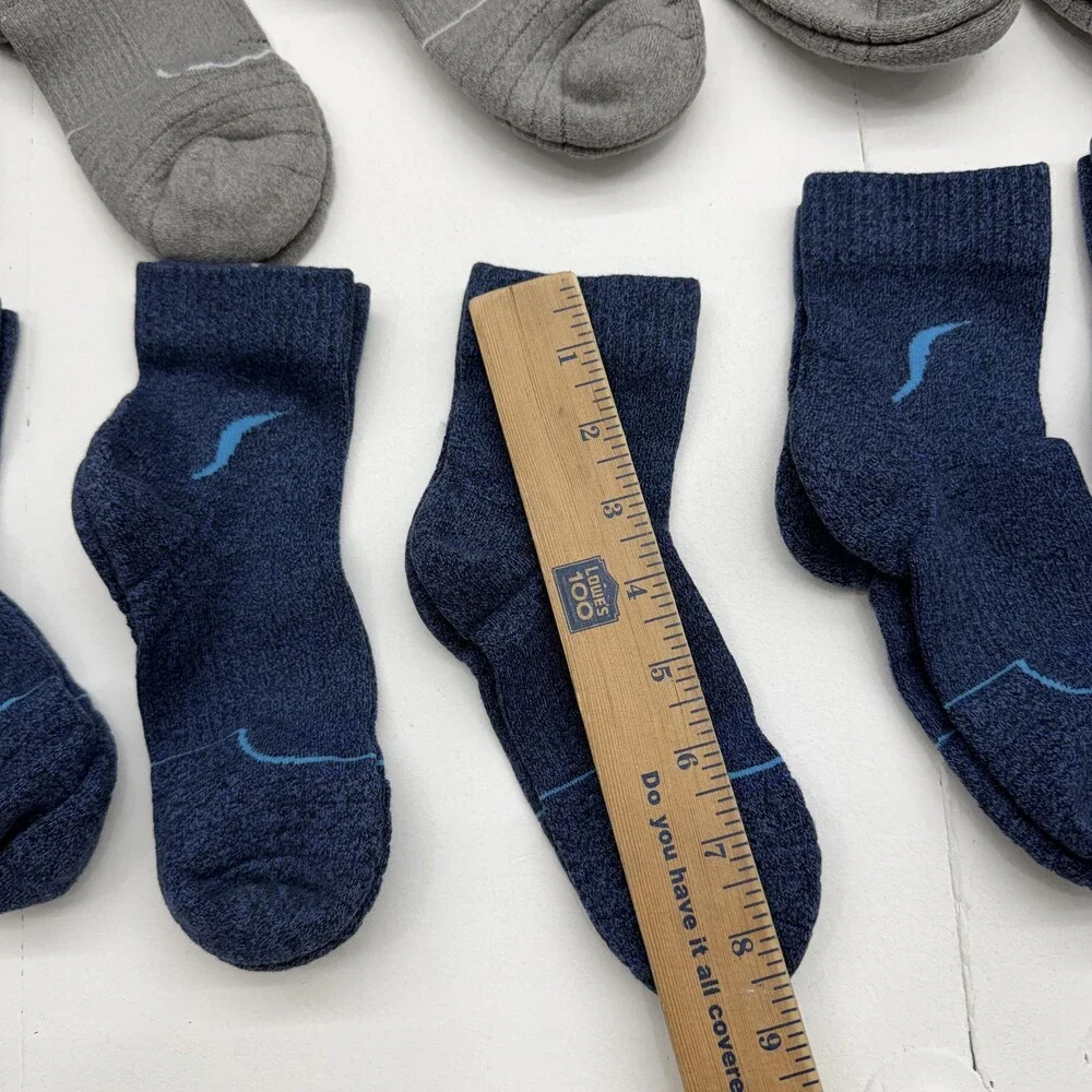 Jzy Qzn Socks Mens One Size Gray Navy Athletic Crew 24 pack Lot Everyday
